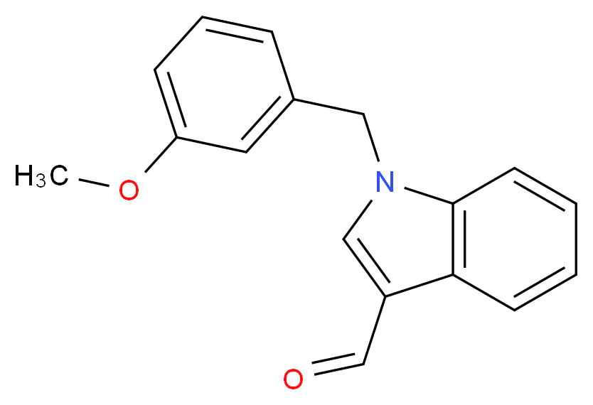 1-(3-Methoxybenzyl)-1H-indole-3-carbaldehyde_Molecular_structure_CAS_261637-72-3)