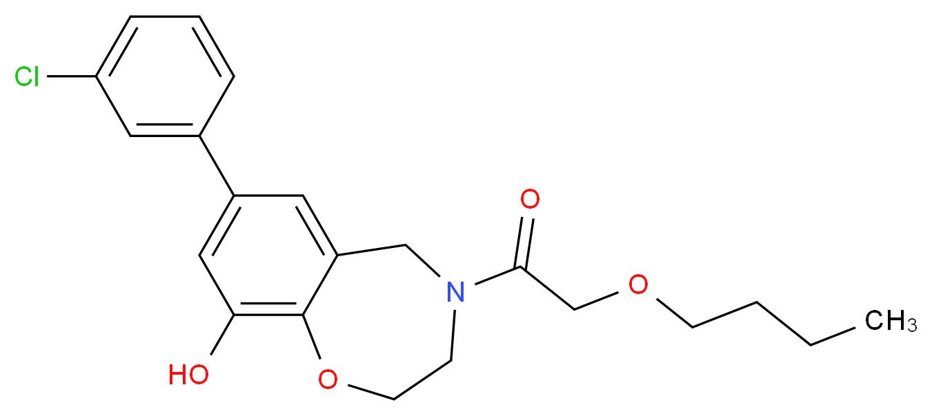 4-(butoxyacetyl)-7-(3-chlorophenyl)-2,3,4,5-tetrahydro-1,4-benzoxazepin-9-ol_Molecular_structure_CAS_)