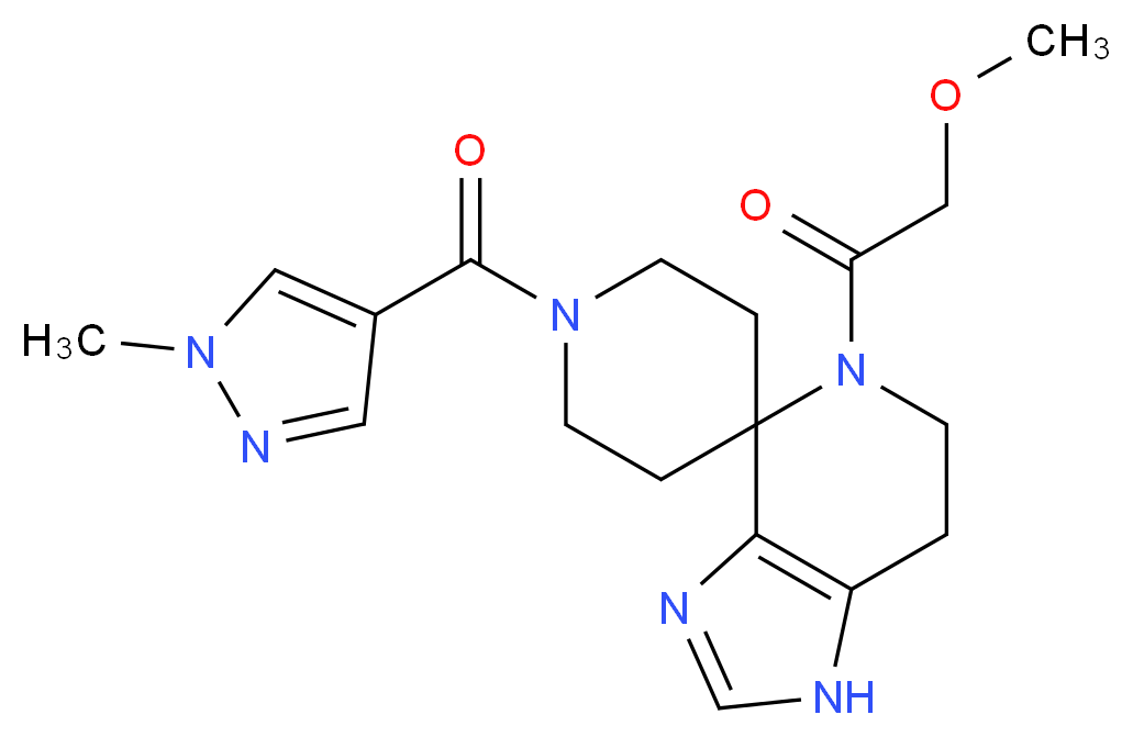 5-(methoxyacetyl)-1'-[(1-methyl-1H-pyrazol-4-yl)carbonyl]-1,5,6,7-tetrahydrospiro[imidazo[4,5-c]pyridine-4,4'-piperidine]_Molecular_structure_CAS_)