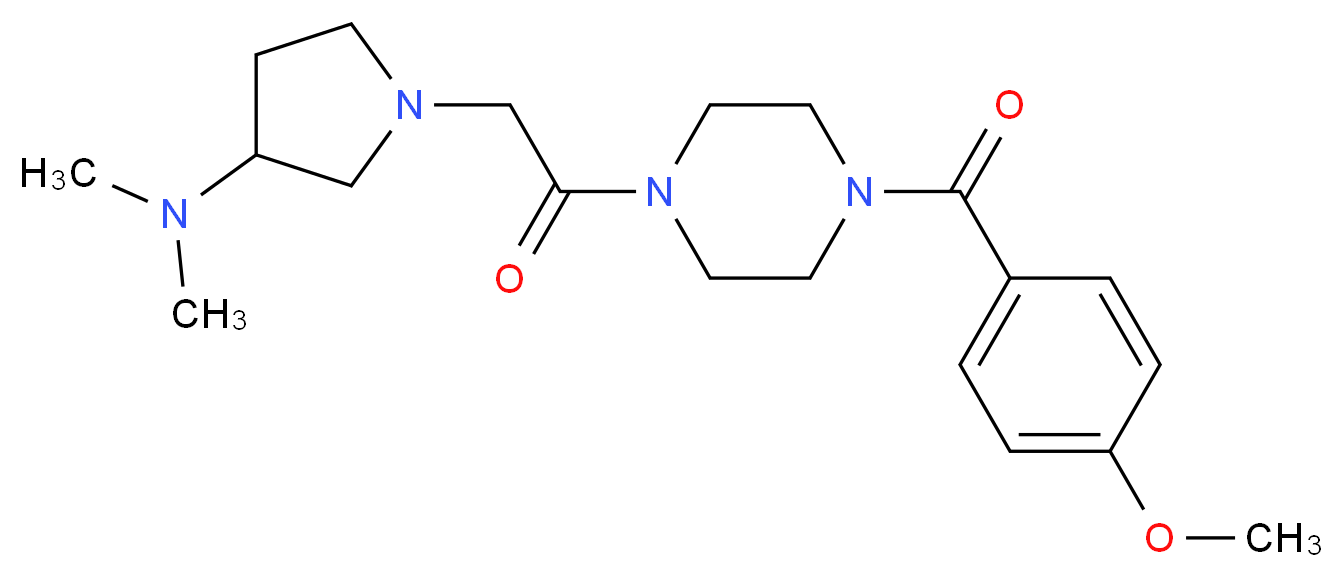 1-{2-[4-(4-methoxybenzoyl)-1-piperazinyl]-2-oxoethyl}-N,N-dimethyl-3-pyrrolidinamine_Molecular_structure_CAS_)
