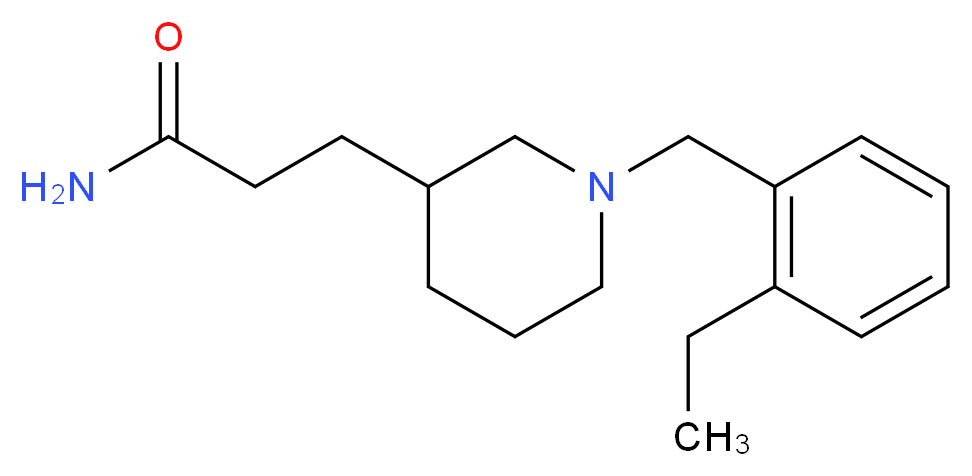 3-[1-(2-ethylbenzyl)-3-piperidinyl]propanamide_Molecular_structure_CAS_)