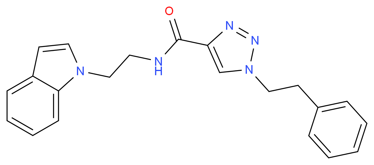 N-[2-(1H-indol-1-yl)ethyl]-1-(2-phenylethyl)-1H-1,2,3-triazole-4-carboxamide_Molecular_structure_CAS_)