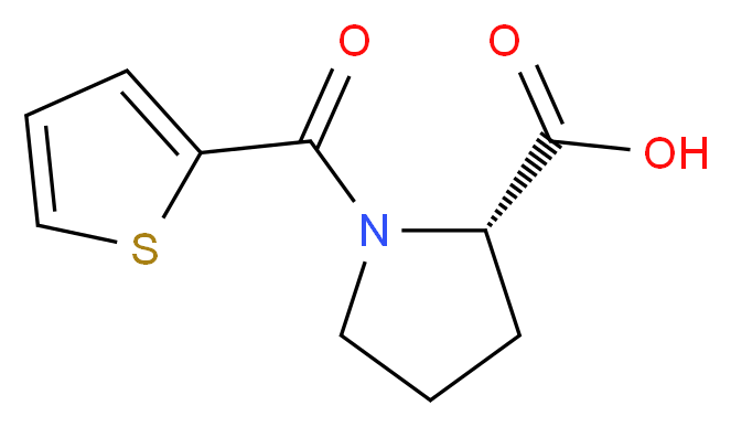 (2S)-1-(thien-2-ylcarbonyl)pyrrolidine-2-carboxylic acid_Molecular_structure_CAS_)