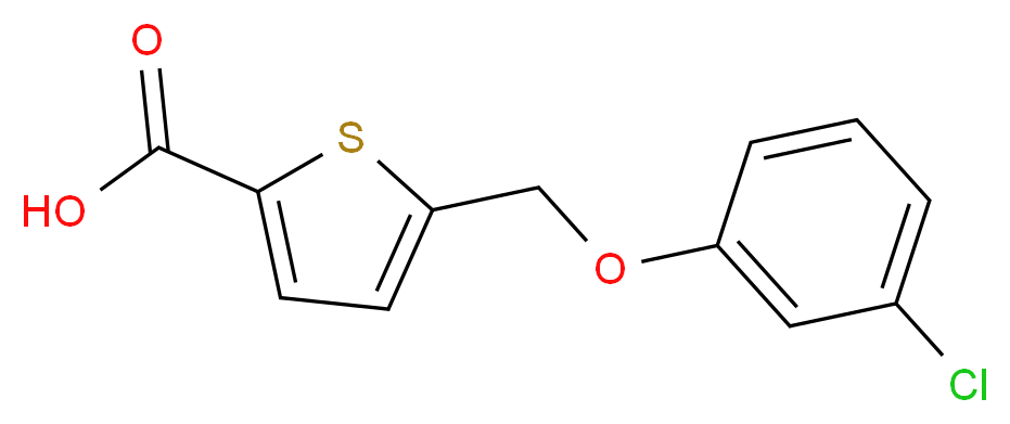 5-(3-chlorophenoxymethyl)thiophene-2-carboxylic acid_Molecular_structure_CAS_)
