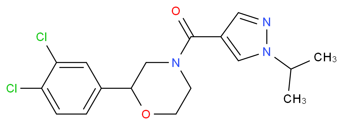 2-(3,4-dichlorophenyl)-4-[(1-isopropyl-1H-pyrazol-4-yl)carbonyl]morpholine_Molecular_structure_CAS_)