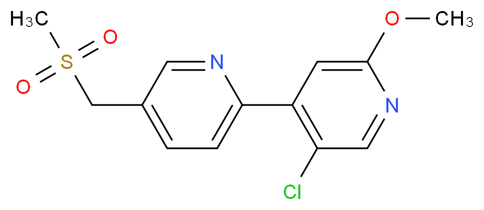 5'-chloro-2'-methoxy-5-[(methylsulfonyl)methyl]-2,4'-bipyridine_Molecular_structure_CAS_)