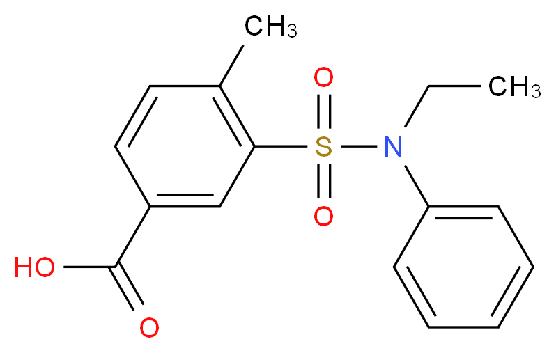 3-(Ethyl-phenyl-sulfamoyl)-4-methyl-benzoic acid_Molecular_structure_CAS_)