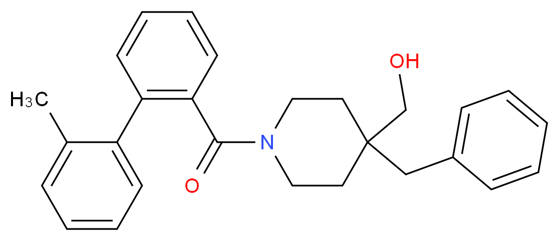 {4-benzyl-1-[(2'-methyl-2-biphenylyl)carbonyl]-4-piperidinyl}methanol_Molecular_structure_CAS_)