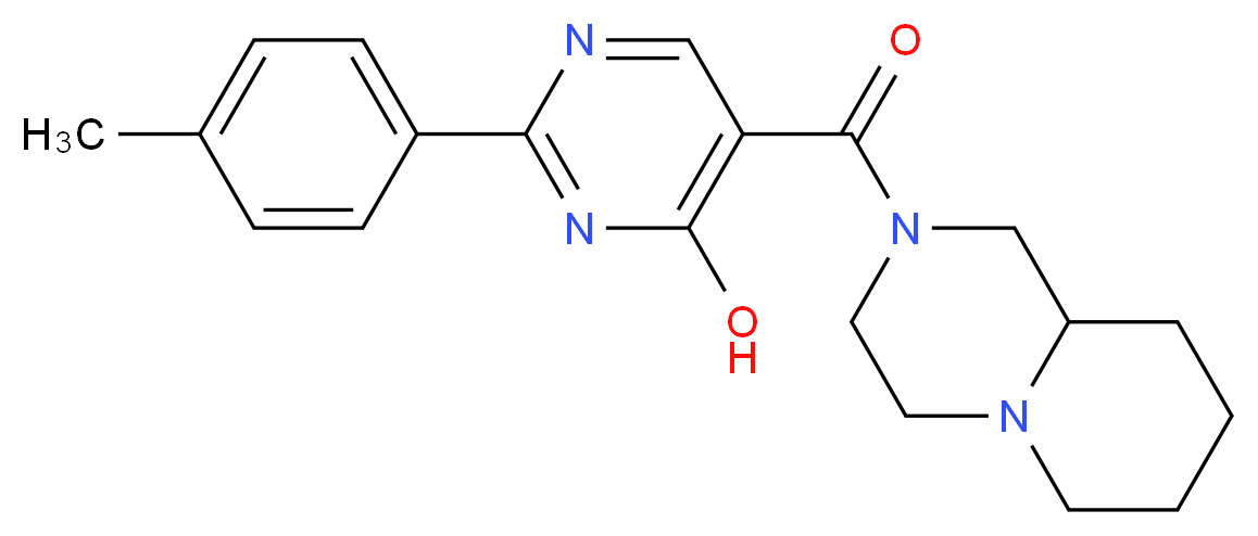2-(4-methylphenyl)-5-(octahydro-2H-pyrido[1,2-a]pyrazin-2-ylcarbonyl)pyrimidin-4-ol_Molecular_structure_CAS_)