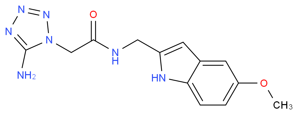 2-(5-amino-1H-tetrazol-1-yl)-N-[(5-methoxy-1H-indol-2-yl)methyl]acetamide_Molecular_structure_CAS_)