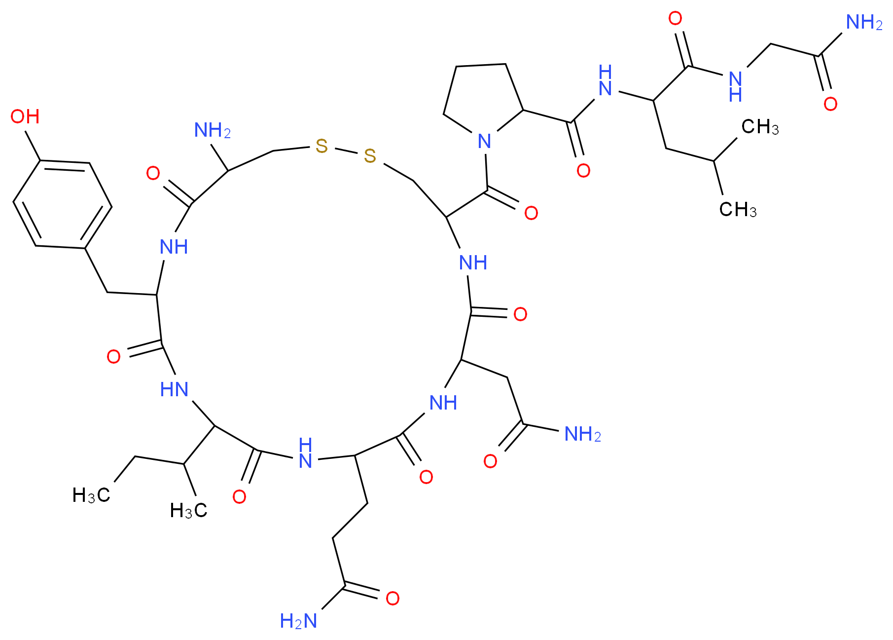 Oxytocin acetate salt hydrate_Molecular_structure_CAS_50-56-6(freebase))