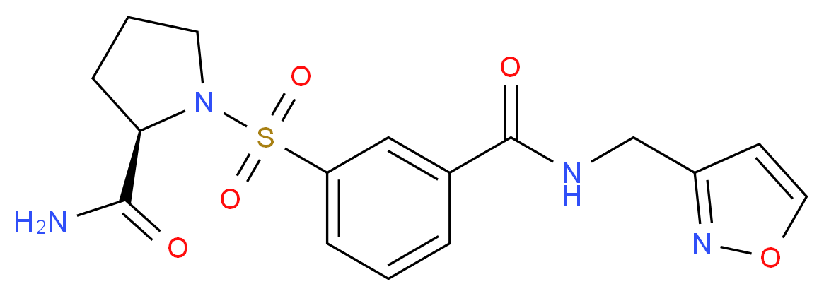 1-[(3-{[(isoxazol-3-ylmethyl)amino]carbonyl}phenyl)sulfonyl]-D-prolinamide_Molecular_structure_CAS_)