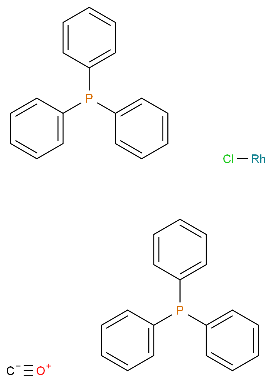 Bis(triphenylphosphine)rhodium(I) carbonyl chloride_Molecular_structure_CAS_13938-94-8)