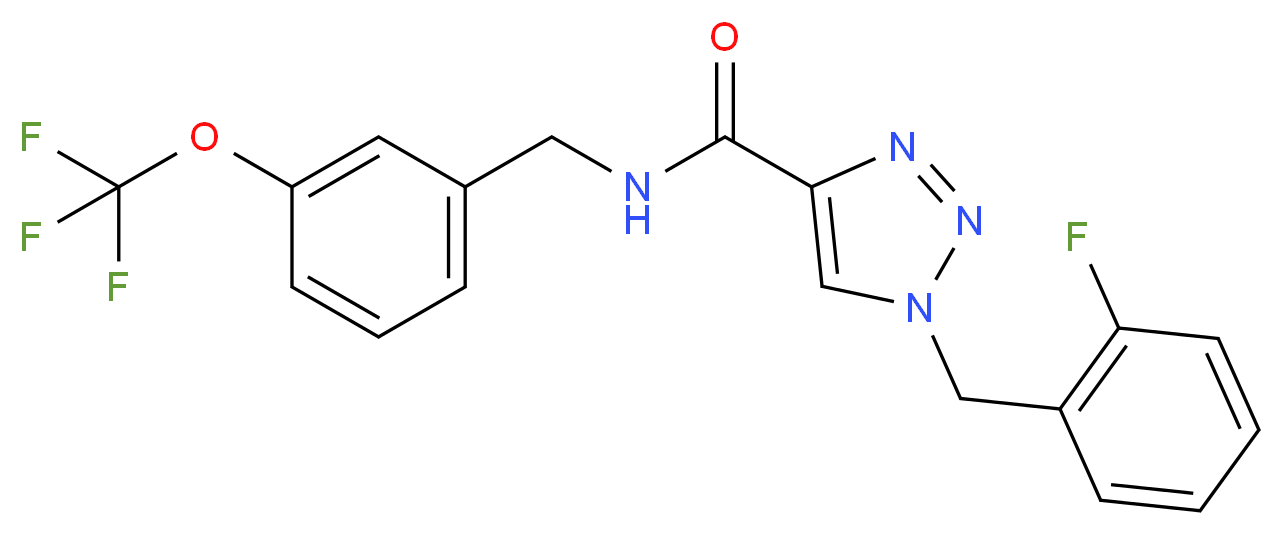 1-(2-fluorobenzyl)-N-[3-(trifluoromethoxy)benzyl]-1H-1,2,3-triazole-4-carboxamide_Molecular_structure_CAS_)