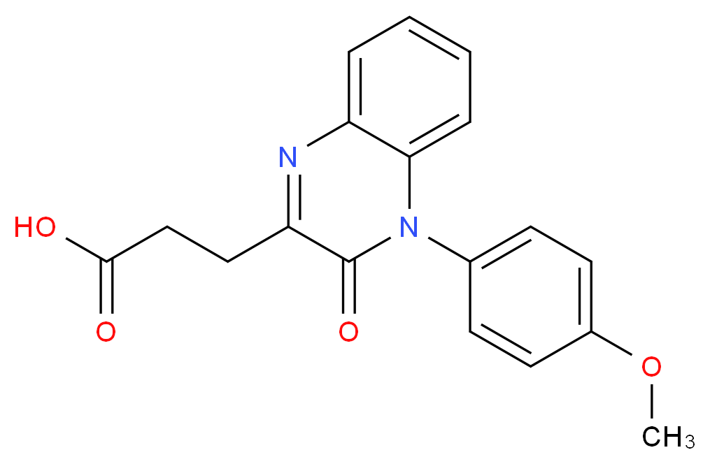 3-[4-(4-Methoxy-phenyl)-3-oxo-3,4-dihydro-quinoxalin-2-yl]-propionic acid_Molecular_structure_CAS_)