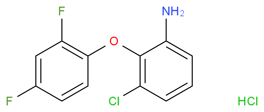 3-Chloro-2-(2,4-difluorophenoxy)aniline hydrochloride_Molecular_structure_CAS_)