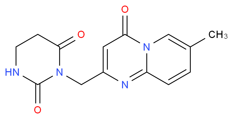 3-[(7-methyl-4-oxo-4H-pyrido[1,2-a]pyrimidin-2-yl)methyl]dihydropyrimidine-2,4(1H,3H)-dione_Molecular_structure_CAS_)