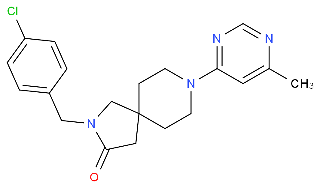 2-(4-chlorobenzyl)-8-(6-methyl-4-pyrimidinyl)-2,8-diazaspiro[4.5]decan-3-one_Molecular_structure_CAS_)