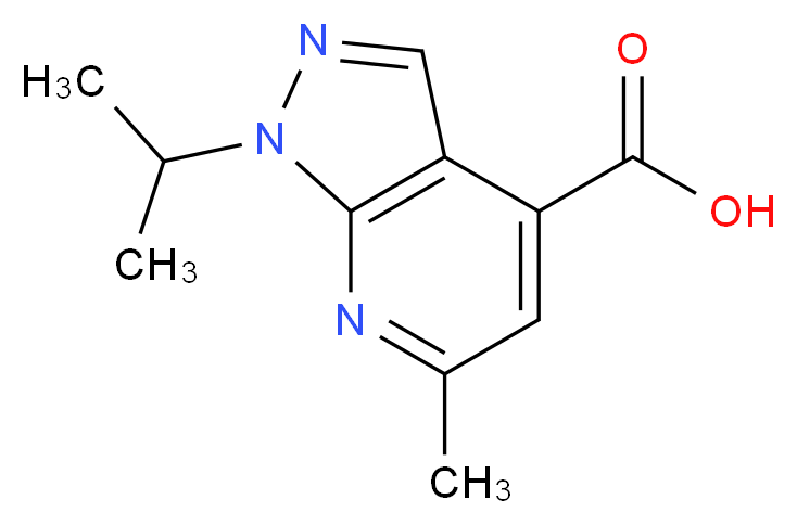 1-Isopropyl-6-methyl-1H-pyrazolo[3,4-b]pyridine-4-carboxylic acid_Molecular_structure_CAS_883544-72-7)