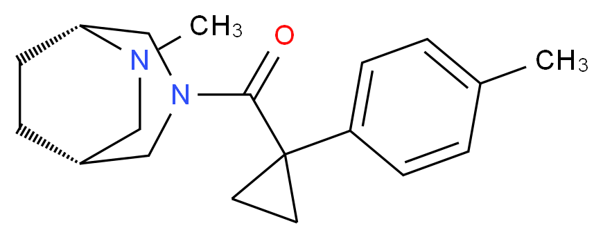 (1R*,5R*)-6-methyl-3-{[1-(4-methylphenyl)cyclopropyl]carbonyl}-3,6-diazabicyclo[3.2.2]nonane_Molecular_structure_CAS_)