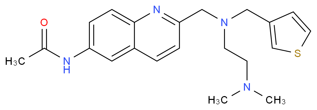 N-(2-{[[2-(dimethylamino)ethyl](3-thienylmethyl)amino]methyl}quinolin-6-yl)acetamide_Molecular_structure_CAS_)