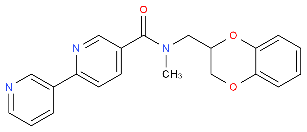 N-(2,3-dihydro-1,4-benzodioxin-2-ylmethyl)-N-methyl-2,3'-bipyridine-5-carboxamide_Molecular_structure_CAS_)