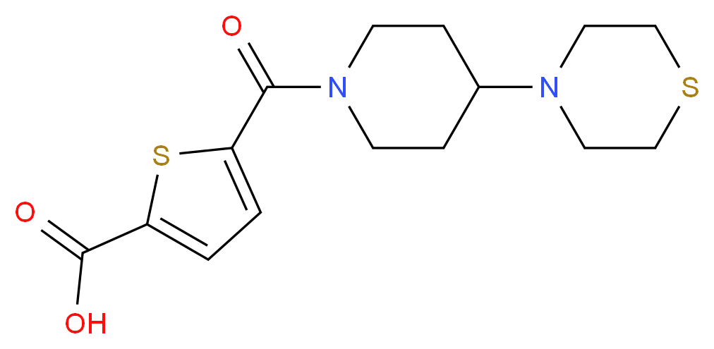 5-[(4-thiomorpholin-4-ylpiperidin-1-yl)carbonyl]thiophene-2-carboxylic acid_Molecular_structure_CAS_)