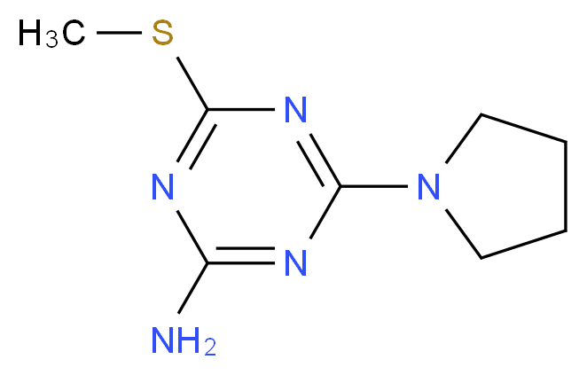 4-(methylthio)-6-tetrahydro-1H-pyrrol-1-yl-1,3,5-triazin-2-amine_Molecular_structure_CAS_175204-64-5)