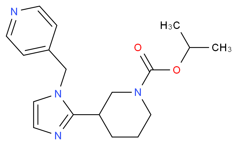 isopropyl 3-[1-(pyridin-4-ylmethyl)-1H-imidazol-2-yl]piperidine-1-carboxylate_Molecular_structure_CAS_)