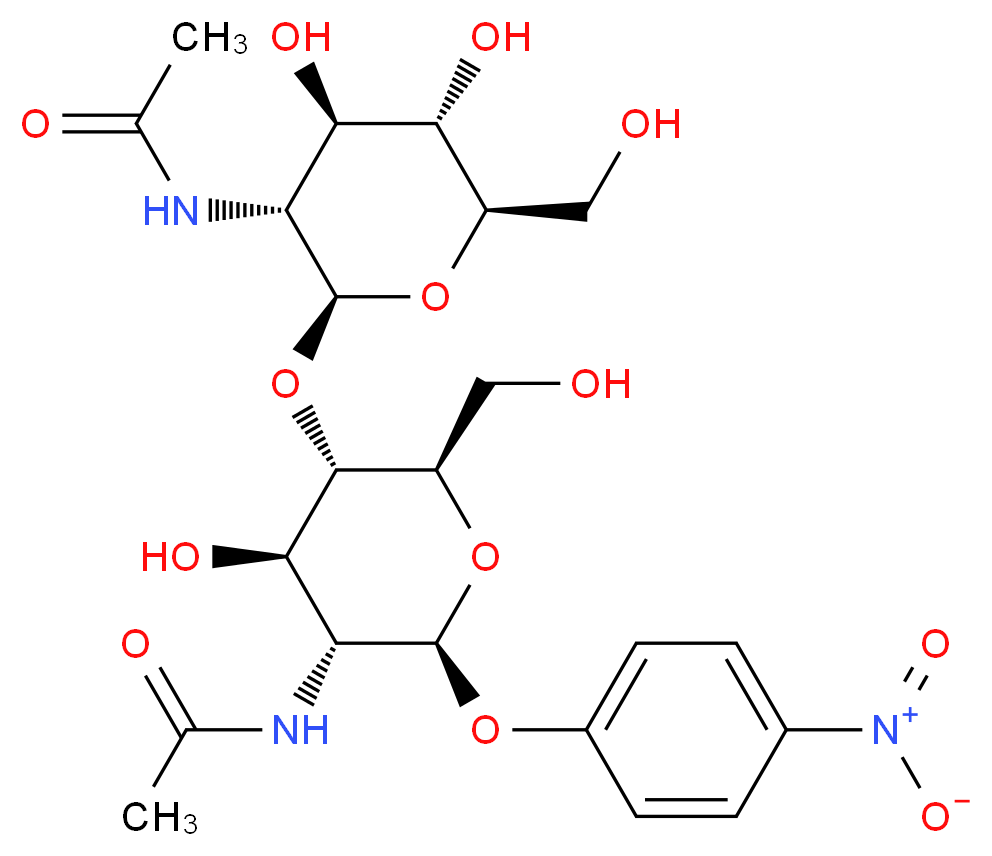 4-Nitrophenyl N,N′-diacetyl-β-D-chitobioside_Molecular_structure_CAS_7284-16-4)