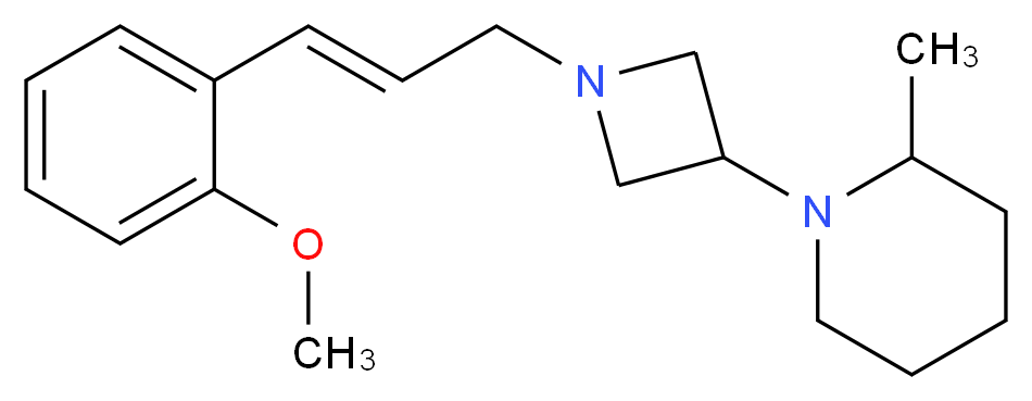 1-{1-[(2E)-3-(2-methoxyphenyl)-2-propen-1-yl]-3-azetidinyl}-2-methylpiperidine_Molecular_structure_CAS_)