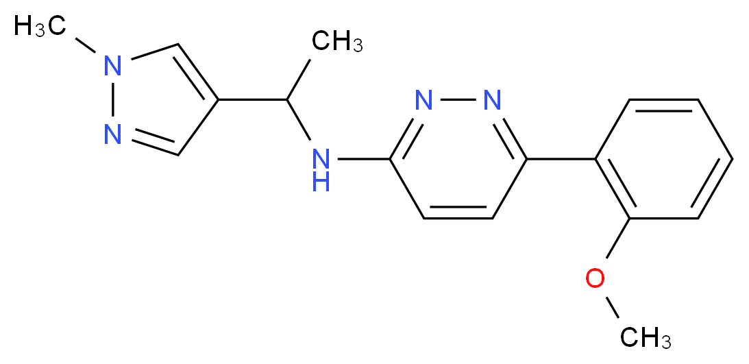 6-(2-methoxyphenyl)-N-[1-(1-methyl-1H-pyrazol-4-yl)ethyl]pyridazin-3-amine_Molecular_structure_CAS_)