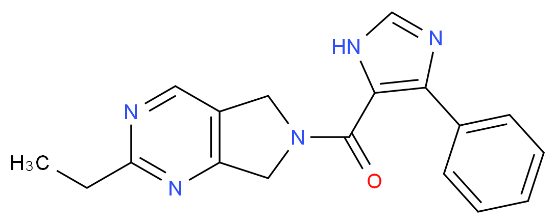 2-ethyl-6-[(4-phenyl-1H-imidazol-5-yl)carbonyl]-6,7-dihydro-5H-pyrrolo[3,4-d]pyrimidine_Molecular_structure_CAS_)