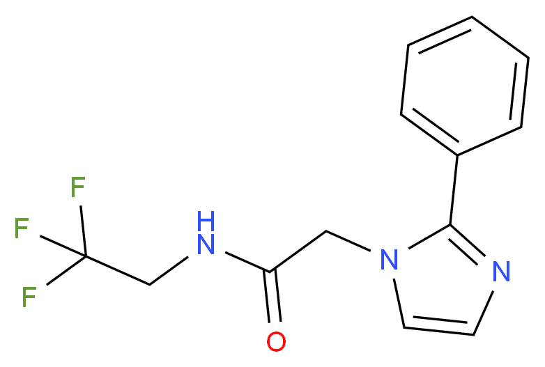 2-(2-phenyl-1H-imidazol-1-yl)-N-(2,2,2-trifluoroethyl)acetamide_Molecular_structure_CAS_)