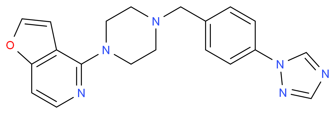 4-{4-[4-(1H-1,2,4-triazol-1-yl)benzyl]piperazin-1-yl}furo[3,2-c]pyridine_Molecular_structure_CAS_)
