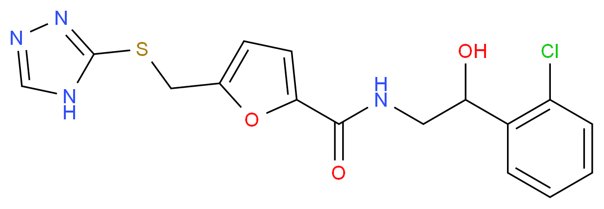 N-[2-(2-chlorophenyl)-2-hydroxyethyl]-5-[(4H-1,2,4-triazol-3-ylthio)methyl]-2-furamide_Molecular_structure_CAS_)