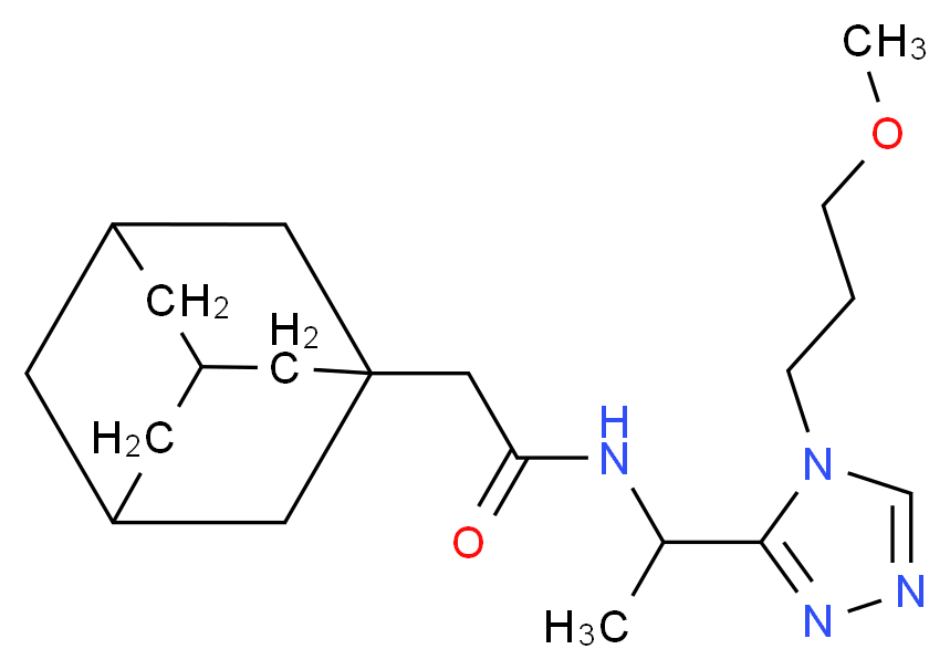 2-(1-adamantyl)-N-{1-[4-(3-methoxypropyl)-4H-1,2,4-triazol-3-yl]ethyl}acetamide_Molecular_structure_CAS_)