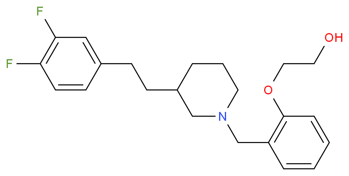 2-[2-({3-[2-(3,4-difluorophenyl)ethyl]-1-piperidinyl}methyl)phenoxy]ethanol_Molecular_structure_CAS_)