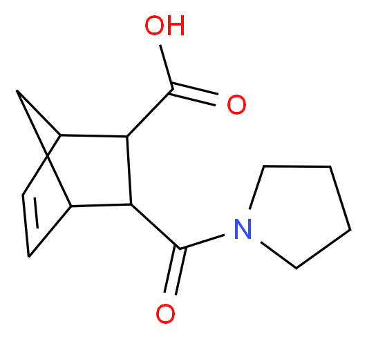 3-(Pyrrolidine-1-carbonyl)-bicyclo[2.2.1]hept-5-ene-2-carboxylic acid_Molecular_structure_CAS_436811-25-5)