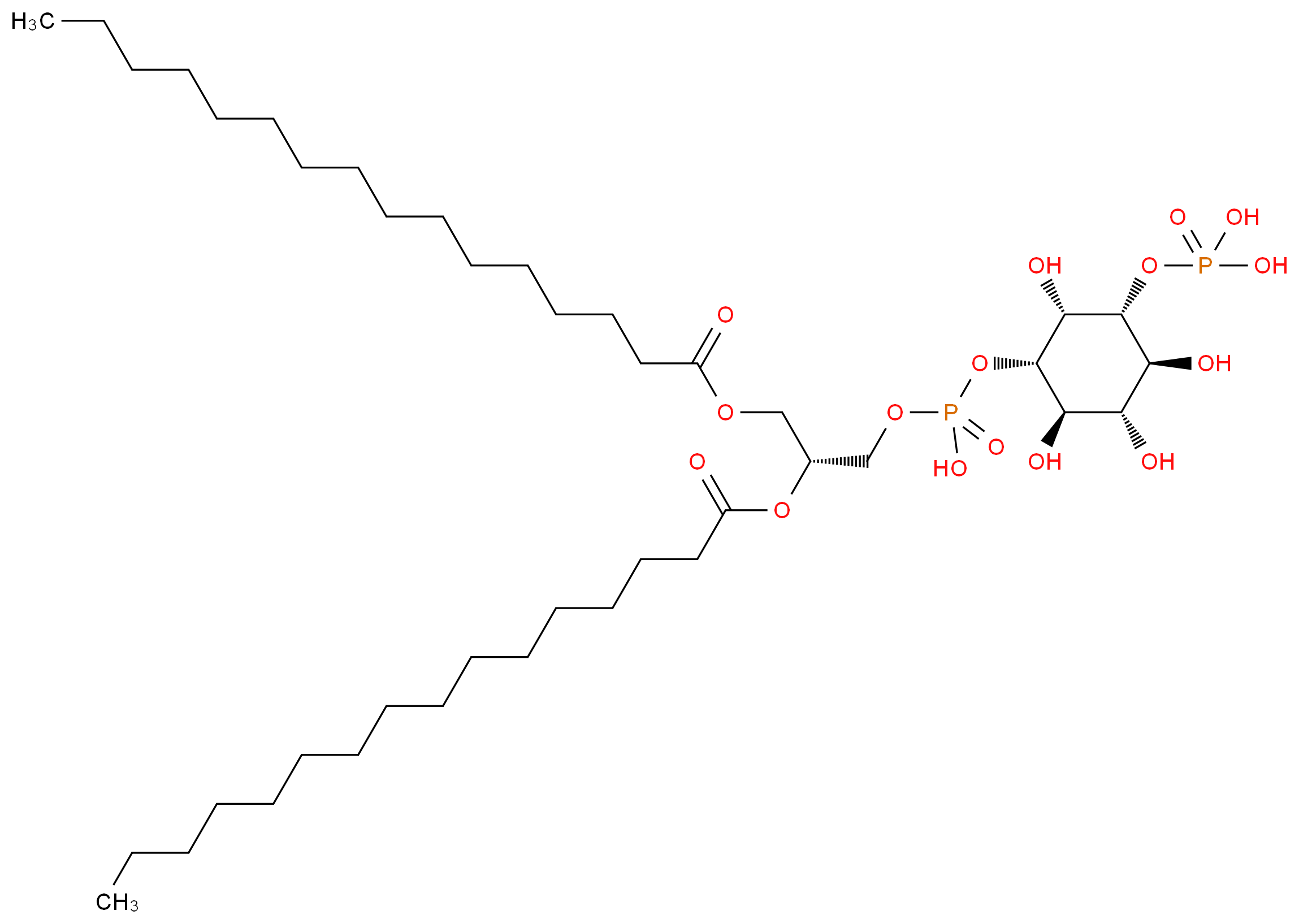 L-α-Phosphatidyl-D-myo-inositol 3-monophosphate, dipalmitoyl_Molecular_structure_CAS_)