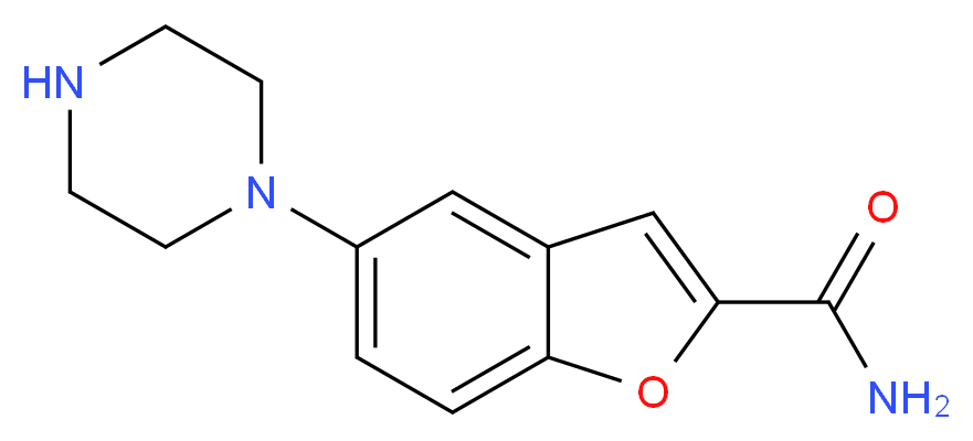5-(Piperazin-1-yl)benzofuran-2-carboxamide_Molecular_structure_CAS_183288-46-2)