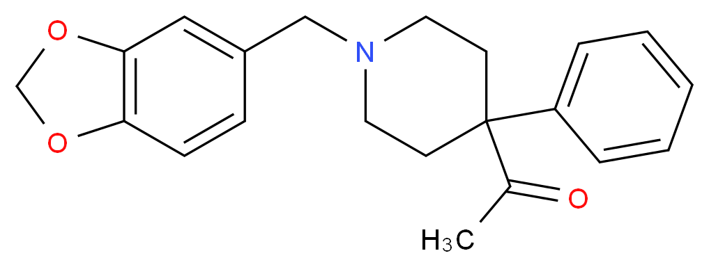 1-[1-(1,3-benzodioxol-5-ylmethyl)-4-phenyl-4-piperidinyl]ethanone_Molecular_structure_CAS_)