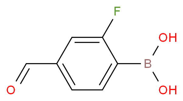2-Fluoro-4-formylphenylboronic acid_Molecular_structure_CAS_871126-22-6)