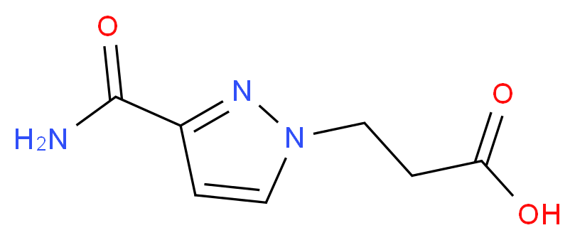 3-(3-carbamoyl-1H-pyrazol-1-yl)propanoic acid_Molecular_structure_CAS_)