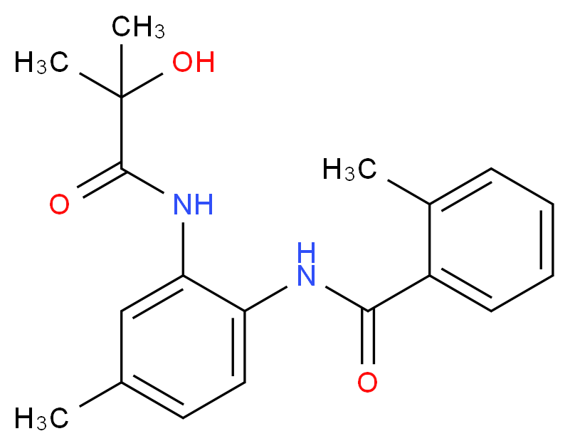 N-{2-[(2-hydroxy-2-methylpropanoyl)amino]-4-methylphenyl}-2-methylbenzamide_Molecular_structure_CAS_)