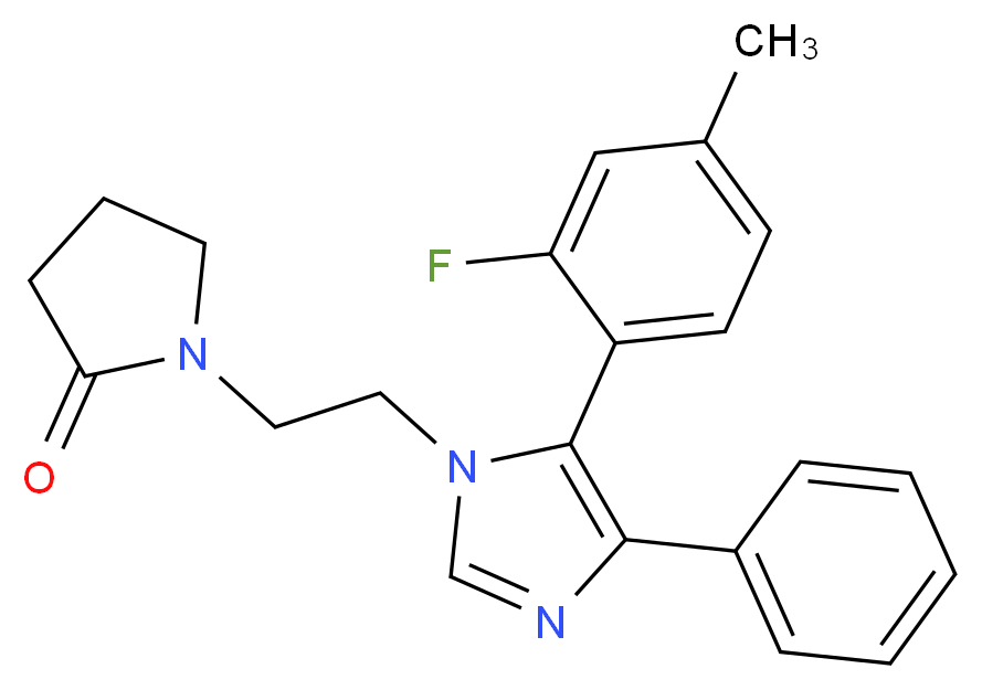 1-{2-[5-(2-fluoro-4-methylphenyl)-4-phenyl-1H-imidazol-1-yl]ethyl}pyrrolidin-2-one_Molecular_structure_CAS_)