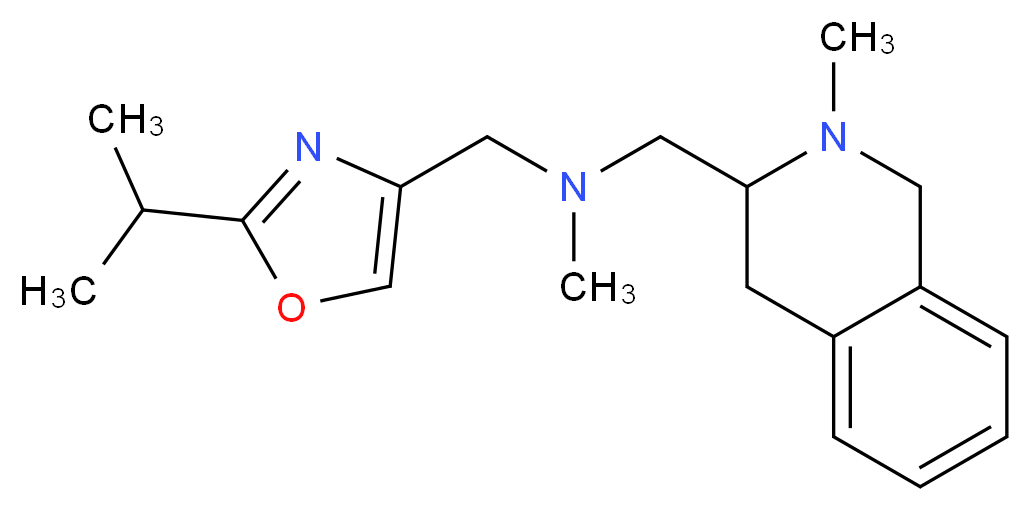1-(2-isopropyl-1,3-oxazol-4-yl)-N-methyl-N-[(2-methyl-1,2,3,4-tetrahydroisoquinolin-3-yl)methyl]methanamine_Molecular_structure_CAS_)
