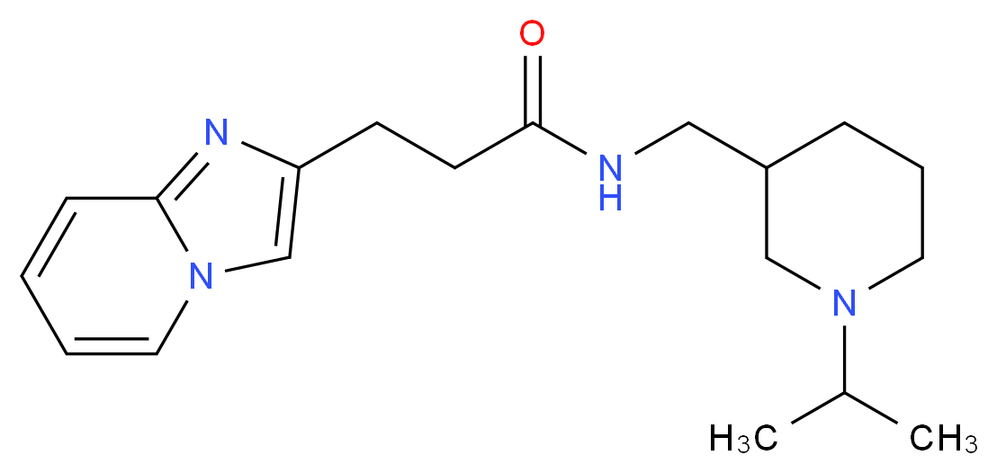 3-imidazo[1,2-a]pyridin-2-yl-N-[(1-isopropylpiperidin-3-yl)methyl]propanamide_Molecular_structure_CAS_)