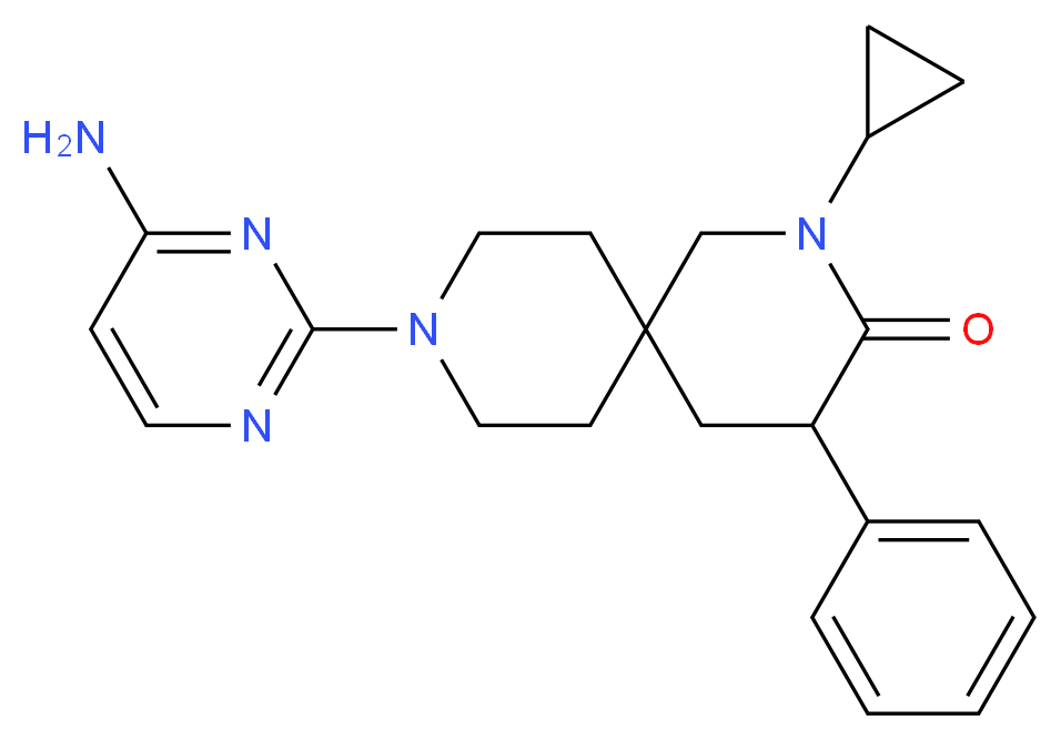 9-(4-amino-2-pyrimidinyl)-2-cyclopropyl-4-phenyl-2,9-diazaspiro[5.5]undecan-3-one_Molecular_structure_CAS_)