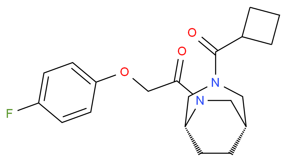 (1S*,5R*)-3-(cyclobutylcarbonyl)-6-[(4-fluorophenoxy)acetyl]-3,6-diazabicyclo[3.2.2]nonane_Molecular_structure_CAS_)